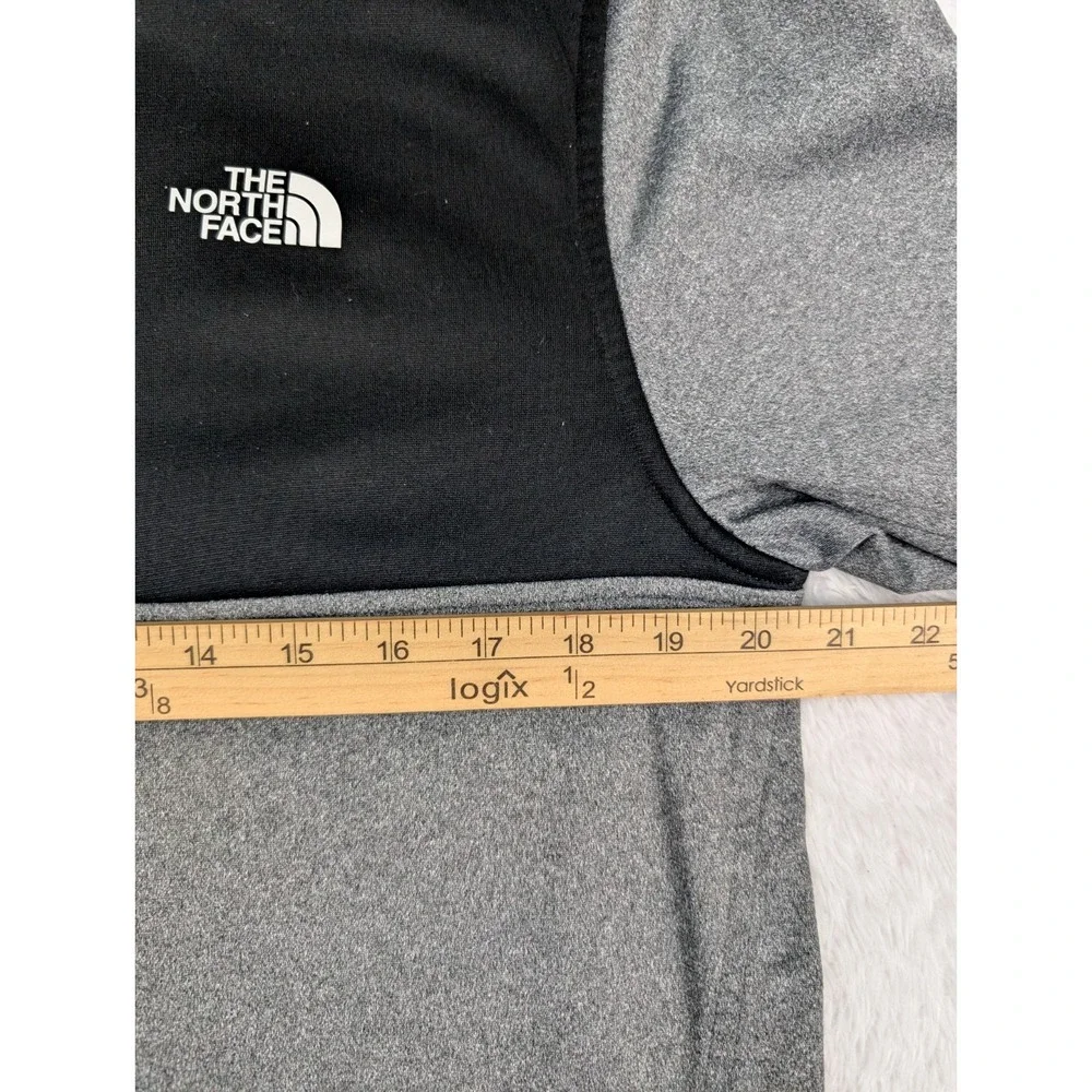 North Face Denali 1/4 Zip Pullover Men's M Gray/Black Sweatshirt Lightweight